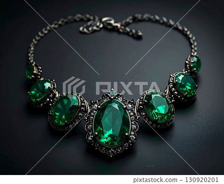 emerald gemstone necklace 130920201