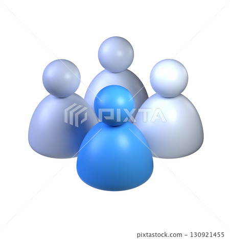 User icon Group of avatars 3D User icon Group of avatars 3D 130921455