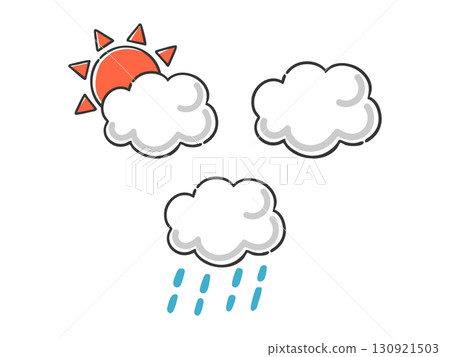 Cloud illustration set vector Cloud illustration set vector 130921503
