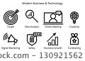 Modern Business and Technology Line Icons Set. 130921562
