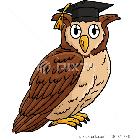Owl with a Graduation Cap Cartoon Colored Clipart Owl with a Graduation Cap Cartoon Colored Clipart 130921788