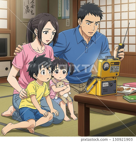 Learning about disaster prevention with your family 130921903