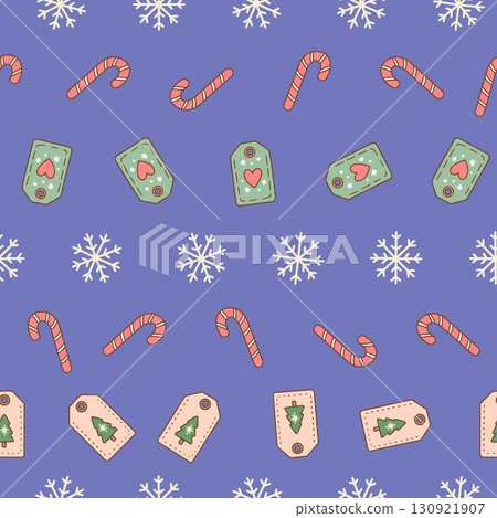 Cute pastel holiday pattern with trees and ornaments. Perfect for kidswear, gift wrap, and festive design projects. seamless tree ornament pattern. Vector illustration Cute pastel holiday pattern with trees and ornaments. Perfect for kidswear, gift wrap, and festive design projects. seamless tree ornament pattern. Vector illustration 130921907
