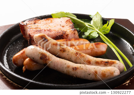 Bacon, Vienna sausages, teppanyaki 130922277