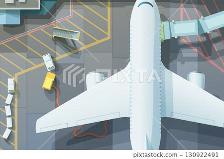 preparing airliner for a flight at terminal preparing airliner for a flight at terminal 130922491