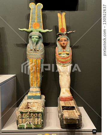 Pharaoh statue on display at the Grand Egyptian Museum in Giza 130922637