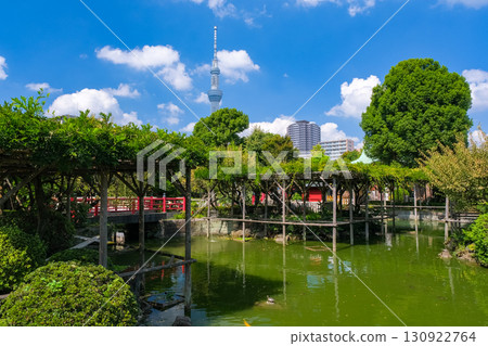 東京江東區龜戶天神社和真嗣池 130922764