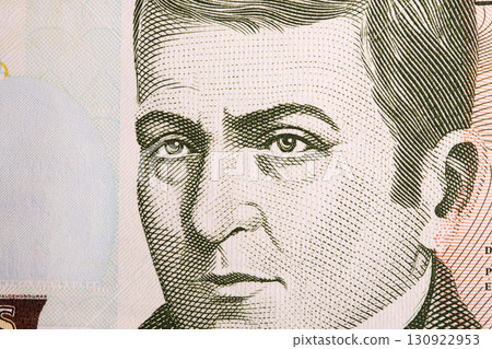 Dionisio de Herrera a closeup portrait from Honduran money 130922953
