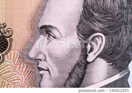 Francisco Morazan a closeup portrait from Honduran money 130922955