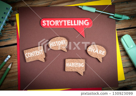 Creative storytelling concept with content and marketing ideas Creative storytelling concept with content and marketing ideas 130923099