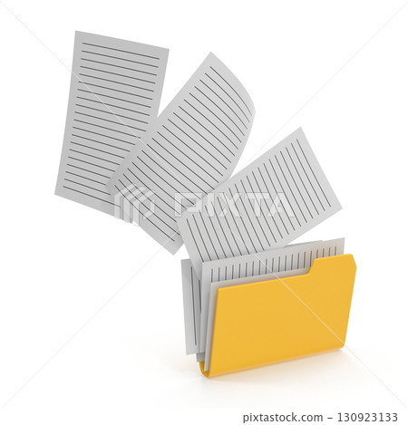 Documents flying out of a folder 130923133