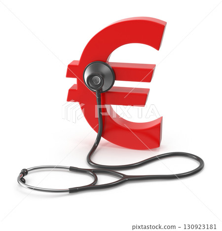 Euro currency symbol with stethoscope financial health concept 130923181