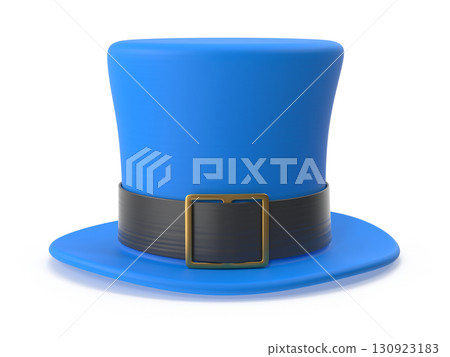 Blue top hat with black band and buckle Blue top hat with black band and buckle 130923183