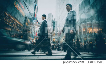 A business scene that expresses the speed of the city 130923503