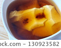 Soft Tofu in ginger soup, healthy Asian dessert. Close up healthy food. 130923582