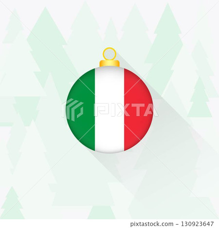 Italy National Flag Christmas Decoration. Italy National Flag Christmas Decoration. 130923647