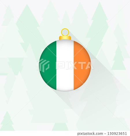 Ireland National Flag Christmas Decoration. 130923651