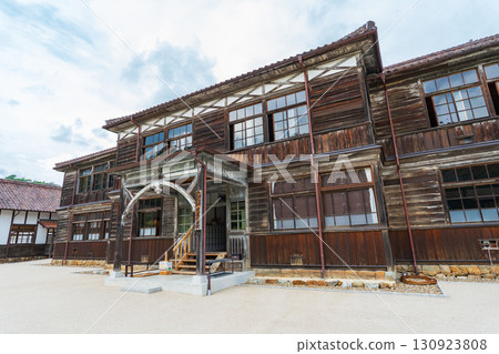 Former Fukiya Elementary School main building in Fukiya Furusato Village, Takahashi City, Okayama Prefecture 130923808