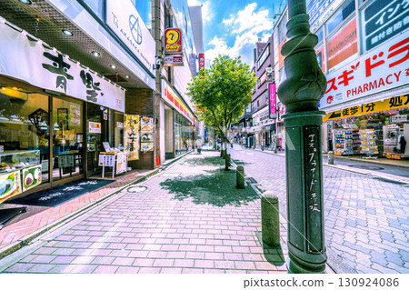Tokyo cityscape in Japan: View of the district roads and shopping streets affectionately known as Esplanade Akasaka 130924086