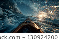 Into the Swell: Kayaking Toward Misty Peaks 130924200