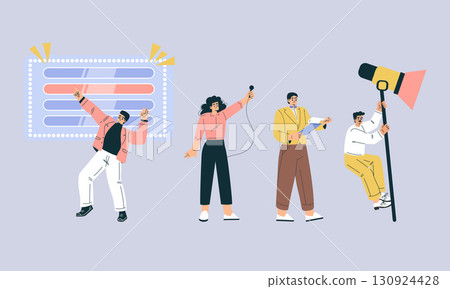 A Diverse Team Coming Together to Celebrate Their Success in the Exciting Media Production Industry A Diverse Team Coming Together to Celebrate Their Success in the Exciting Media Production Industry 130924428