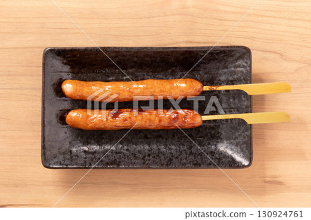sausage skewers 130924761