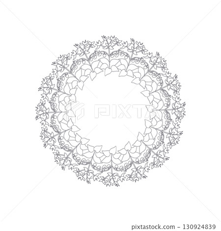 Hand drawn black and white line art canary islands flowers tenerife nightshade wreath. Card template with cute monochrome floral frame Hand drawn black and white line art canary islands flowers tenerife nightshade wreath. Card template with cute monochrome floral frame 130924839