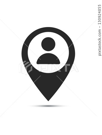 Location people icon isolated on white background Location people icon isolated on white background 130924855