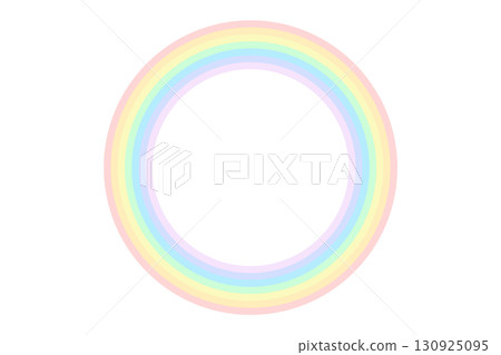 Cute rainbow colored circular frame illustration material white background vector png transparent Cute rainbow colored circular frame illustration material white background vector png transparent 130925095