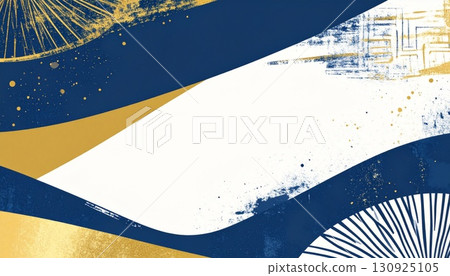 Japanese modern background illustration (indigo, gold) Japanese modern background illustration (indigo, gold) 130925105