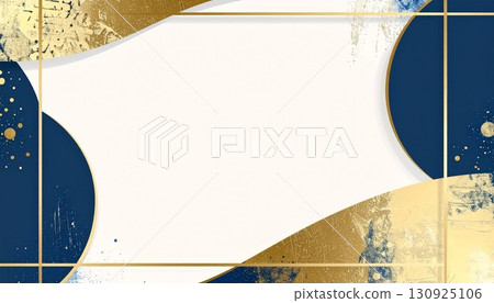 Japanese modern background illustration (indigo, gold) 130925106