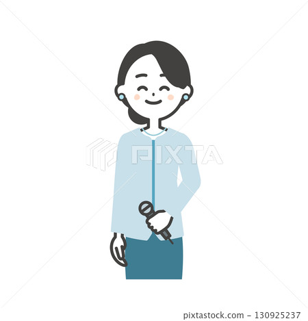 Female event host illustration 130925237