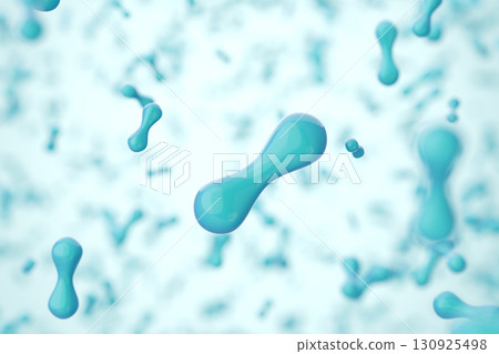 3D icon image of lactic acid bacteria and probiotics. Background material for intestinal health concept. 130925498