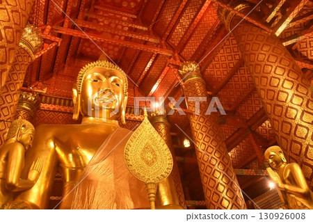 Luang Por Sam Pao Kong or Phra Phuttha Trai Rattana Nayok golden Buddha in Phananchoeng Worawihan temple travel location at Thailand Luang Por Sam Pao Kong or Phra Phuttha Trai Rattana Nayok golden Buddha in Phananchoeng Worawihan temple travel location at Thailand 130926008