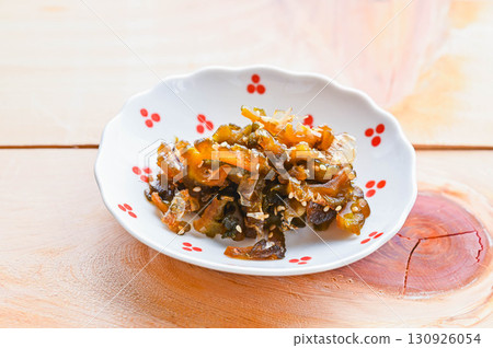 Microwave-cooked bitter melon tsukudani 130926054