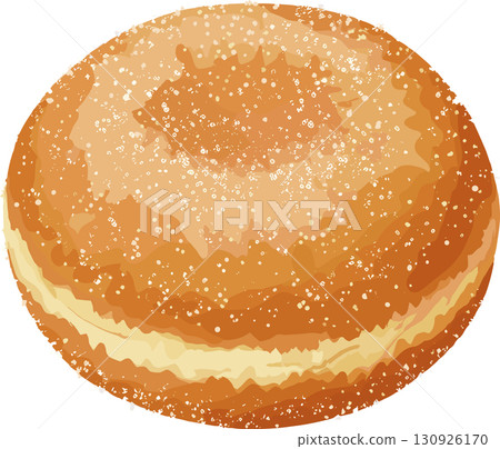 Vector illustration of an anko donut covered in sugar 130926170