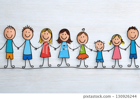 Children holding hands smiling togetherness concept Children holding hands smiling togetherness concept 130926244
