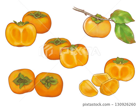 手繪柿子套裝 130926260