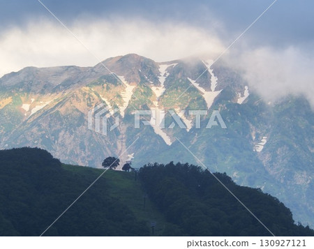 Nagano Prefecture, Hakuba mountain range covered in clouds, August 130927121