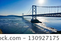 Akashi Kaikyo Bridge on a clear winter day 130927175
