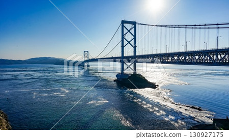 Akashi Kaikyo Bridge on a clear winter day Akashi Kaikyo Bridge on a clear winter day 130927175