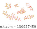 Holly branch illustration set 130927459