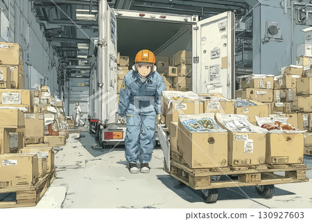 Food Logistics Miyu 在冷藏倉庫使用推車 Food Logistics Miyu 在冷藏倉庫使用推車 130927603