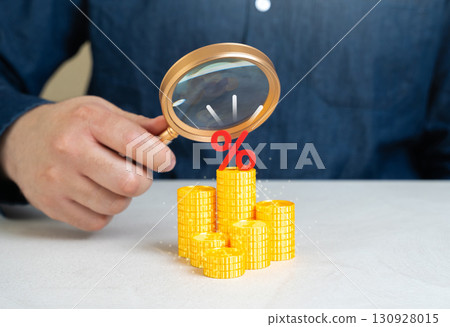 Costs that reduce financial capital. Hidden interest and fees. Inflation. Symbol of economic risks, household budgets, corporate losses. Concept for finance, economy and investment planning. 130928015