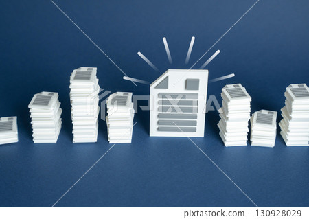 Fundamental document. The main part of the documentation. Symbol of legal certainty, state regulation, contracts, academic research, company reports, and official papers in administration. 130928029