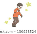 Illustration of a running boy 130928524