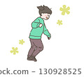 Illustration of a running girl 130928525