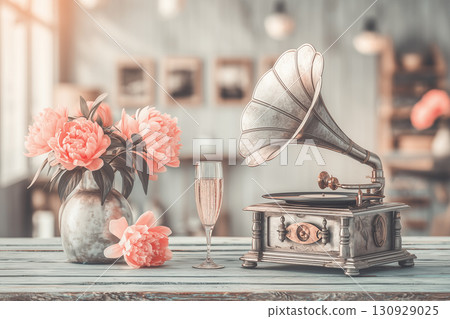 Romantic Evening with Old Music and Flowers 130929025
