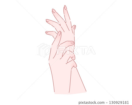 Illustration of a woman's beautiful hands Illustration of a woman's beautiful hands 130929181