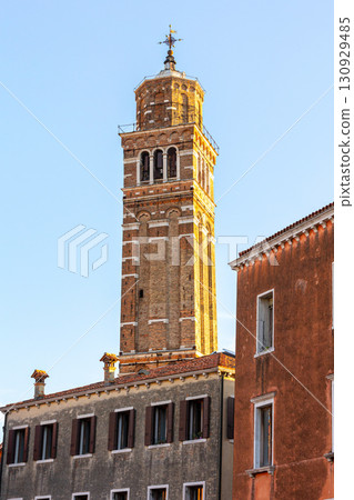 Church of St. Stephen bell tower in Venice, Italy Church of St. Stephen bell tower in Venice, Italy 130929485
